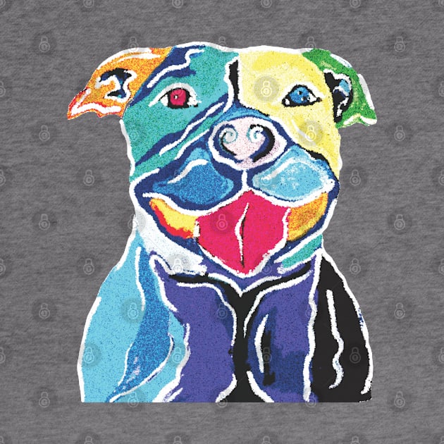 Smiling Happy Pitbull by russodesign